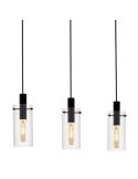 Lámpara de techo LED de cristal cilíndrico Montefino 3XE27 | Lámpara clásica vidrio Eglo Iluminación | LeonLeds Iluminación