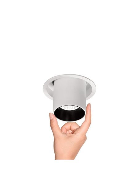Foco LED empotrable y orientable GARDA, 7W blanco, 2700K/3000K/4000K