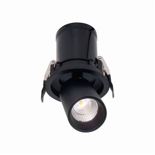 Foco LED empotrable y orientable GARDA, 7W negro, 2700K/3000K
