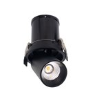 Refletor LED embutido e ajustável GARDA, 7W preto, 2700K/3000K