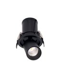 Foco LED empotrable y orientable GARDA, 12W negro, 2700K/3000K