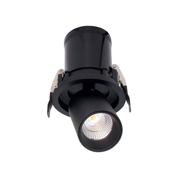 Refletor LED embutido e ajustável GARDA, 12W preto, 2700K/3000K