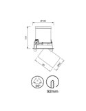 Foco LED empotrable y orientable GARDA, 7W blanco, 2700K/3000K/4000K