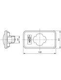 Medidas Piloto de posición lateral LED 24V ámbar VIGNAL para Renault y Volvo Trucks SM1 IA 00 02