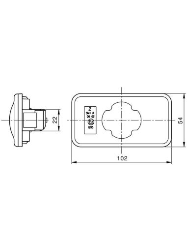 Medidas Piloto de posición lateral LED 24V ámbar VIGNAL para Renault y Volvo Trucks SM1 IA 00 02