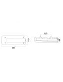 Dimensiones Piloto LED trasero LC10 de Renault Trucks D Volvo FM Trucks ADR Derecho