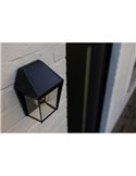 Aplique de pared exterior de estilo clásico AVONY, con sensor de movimeinto y panel solar, E27, negro