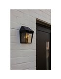 Aplique de pared exterior de estilo clásico AVONY, con sensor de movimeinto y panel solar, E27, negro