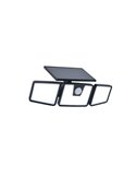 Foco LED reflector triple BRITI, con panel solar y sensor PIR, 6W 750Lm, 5000K