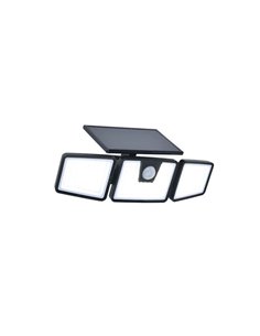 Foco LED reflector triple BRITI, con panel solar y sensor PIR, 6W 750Lm, 5000K