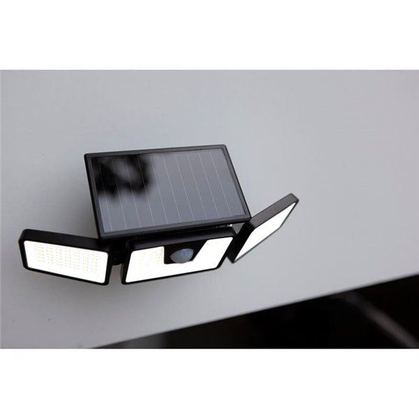 Foco LED reflector triple BRITI, con panel solar y sensor PIR, 6W 750Lm, 5000K