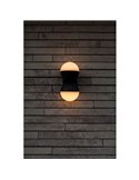 Lámpara de pared LED exterior doble en forma de globo LOOMA, con luz giro 270º, 15,6W 2300Lm, 3000K