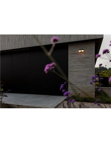 Lámpara de pared LED exterior doble en forma de globo LOOMA, con luz giro 270º, 15,6W 2300Lm, 3000K