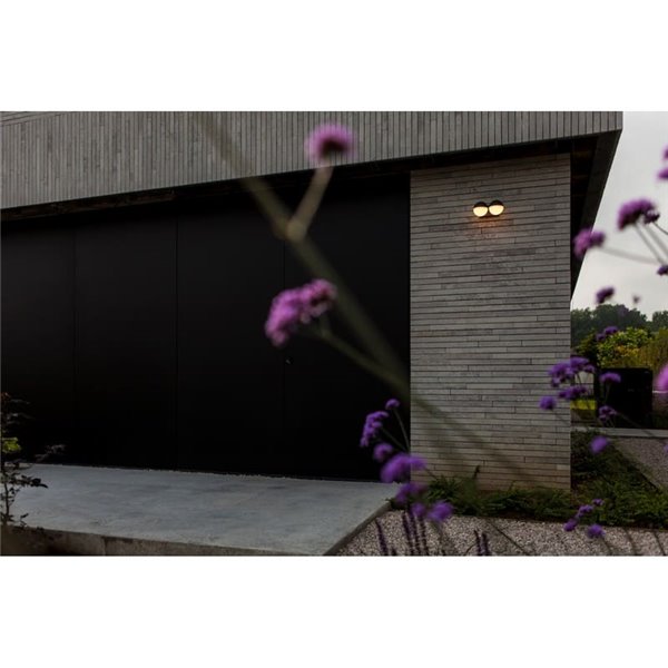 Lámpara de pared LED exterior doble en forma de globo LOOMA, con luz giro 270º, 15,6W 2300Lm, 3000K