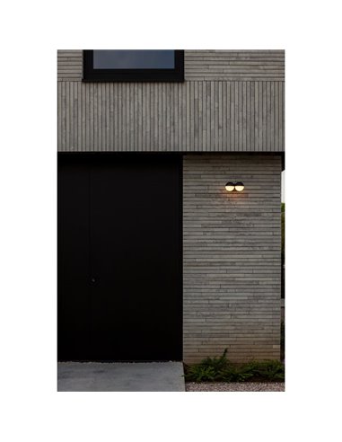 Lámpara de pared LED exterior doble en forma de globo LOOMA, con luz giro 270º, 15,6W 2300Lm, 3000K