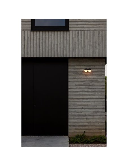 Candeeiro de parede LED duplo para exterior em forma de globo LOOMA, com luz giratória 270º, 15,6W 2300Lm, 3000K