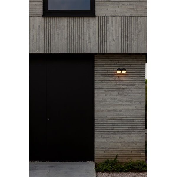 Lámpara de pared LED exterior doble en forma de globo LOOMA, con luz giro 270º, 15,6W 2300Lm, 3000K
