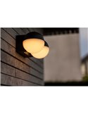 Lámpara de pared LED exterior doble en forma de globo LOOMA, con luz giro 270º, 15,6W 2300Lm, 3000K