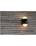 Lámpara de pared LED exterior doble en forma de globo LOOMA, con luz giro 270º, 15,6W 2300Lm, 3000K