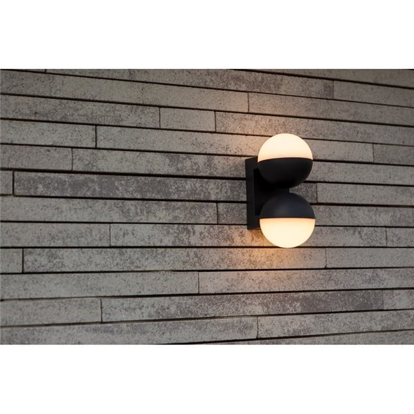 Lámpara de pared LED exterior doble en forma de globo LOOMA, con luz giro 270º, 15,6W 2300Lm, 3000K