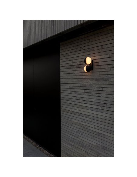 Lámpara de pared LED exterior doble en forma de globo LOOMA, con luz giro 270º, 15,6W 2300Lm, 3000K