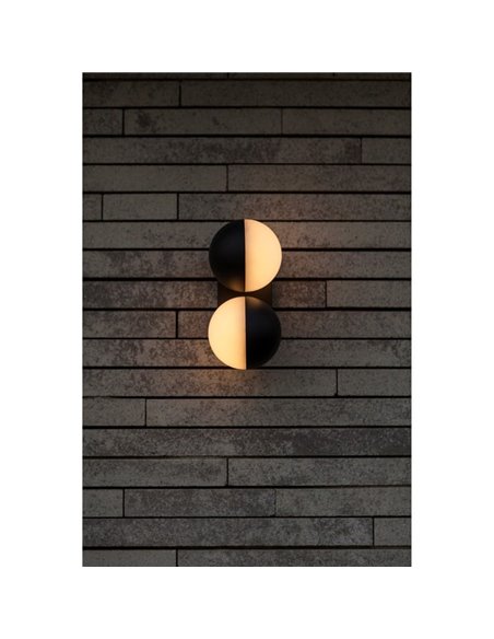 Candeeiro de parede LED duplo para exterior em forma de globo LOOMA, com luz giratória 270º, 15,6W 2300Lm, 3000K