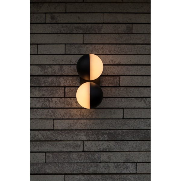 Lámpara de pared LED exterior doble en forma de globo LOOMA, con luz giro 270º, 15,6W 2300Lm, 3000K