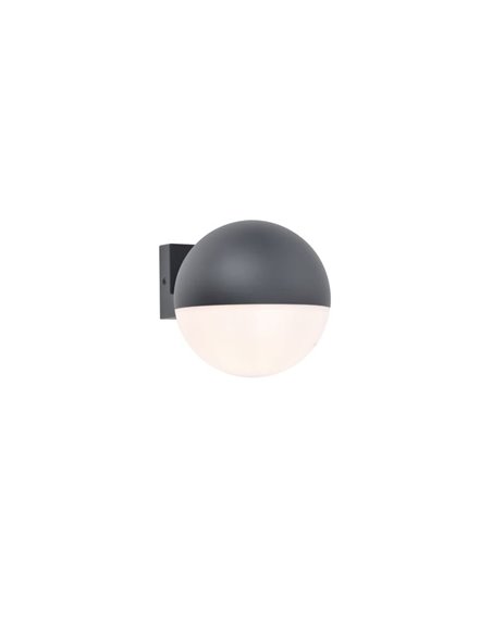 Aplique de pared exterior LOOMA, en forma de globo E27 con giro 270º, antracita