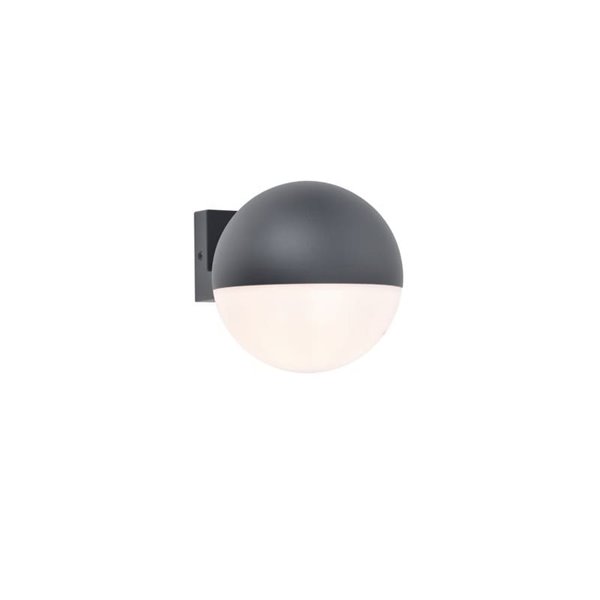 Aplique de pared exterior LOOMA, en forma de globo E27 con giro 270º, antracita