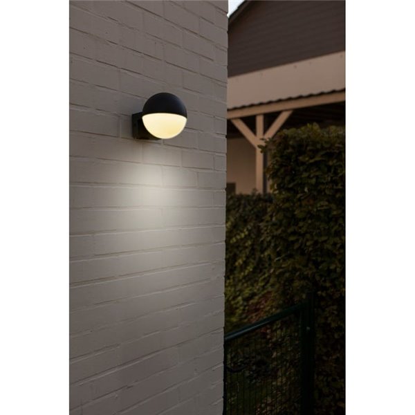 Aplique de pared exterior LOOMA, en forma de globo E27 con giro 270º, antracita