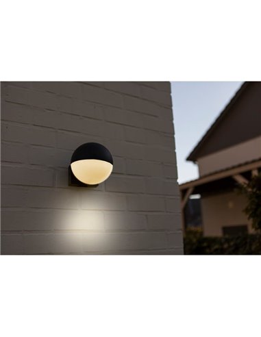 Aplique de pared exterior LOOMA, en forma de globo E27 con giro 270º, antracita