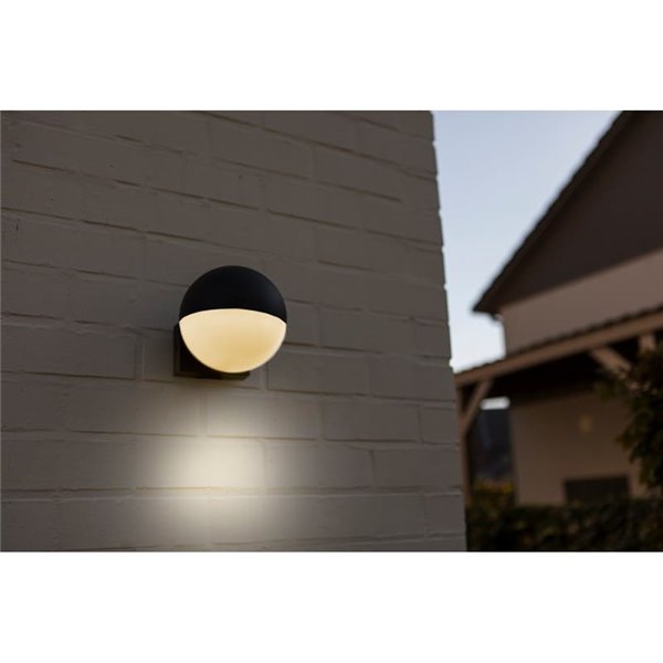 Aplique de pared exterior LOOMA, en forma de globo E27 con giro 270º, antracita