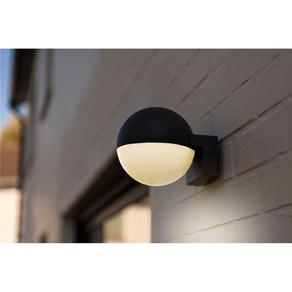 Aplique de pared exterior LOOMA, en forma de globo E27 con giro 270º, antracita