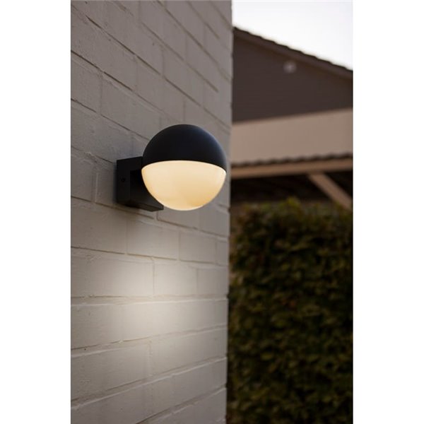 Aplique de pared exterior LOOMA, en forma de globo E27 con giro 270º, antracita
