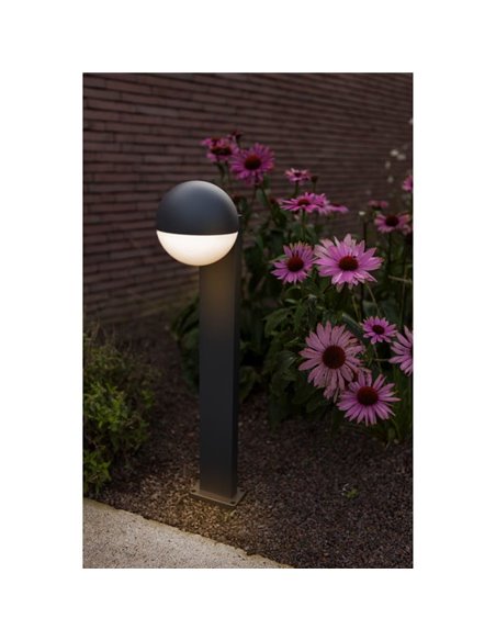 Balise d'extérieur LOOMA, en forme de globe orientable à 270º, E27, hauteur 70 cm