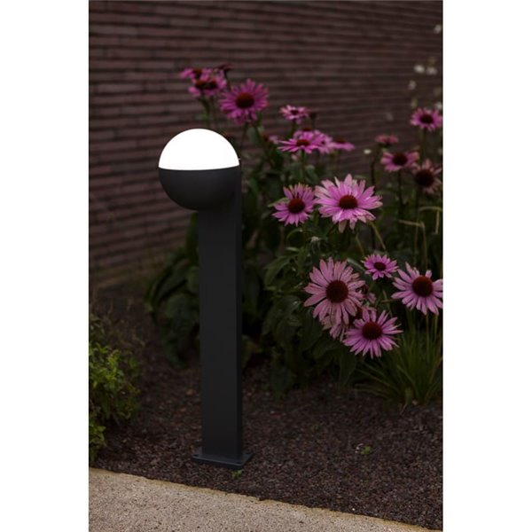 Baliza de exterior LOOMA, con forma de globo que gira 270º, E27, 70cm de altura