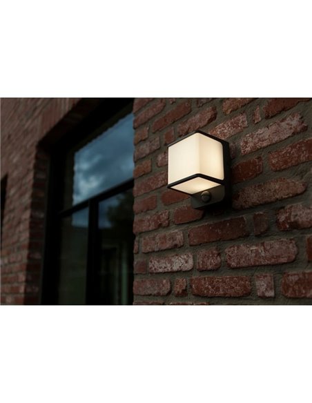 Aplique LED de exterior con sensor de movimiento DOBLO, 14W 1930Lm, 4000K