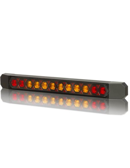Barra de luz traseira LED para reboques e plataformas – Homologada e durável com cabo, 3 funções, R1 S1 2a ECE R10