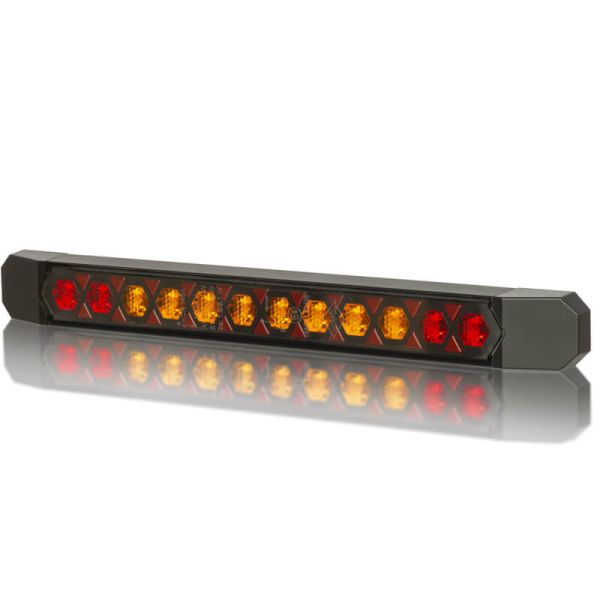 Barra de luz traseira LED para reboques e plataformas – Homologada e durável com cabo, 3 funções, R1 S1 2a ECE R10
