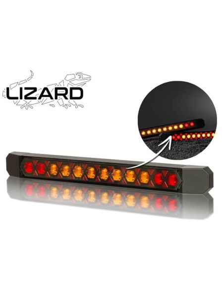 Barre lumineuse arrière à LED pour remorques et plateformes – Homologuée et durable avec câble, 3 fonctions, R1 S1 2a ECE R10