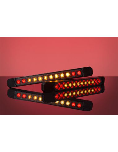 Barre LED arrière pour remorques et plateformes – Homologuée et résistante avec câble 3 Fonctions R1 S1 2a ECE R10 Horpol