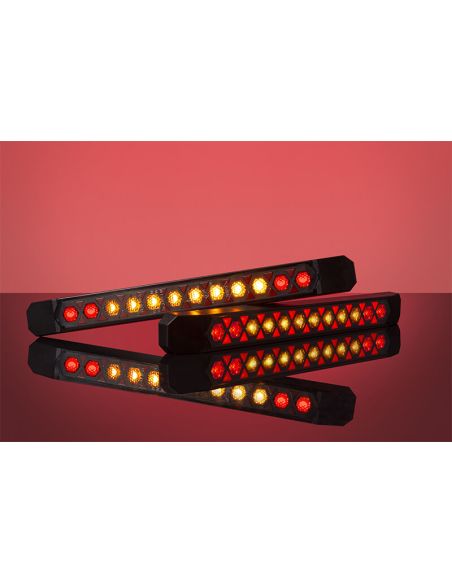 Barra LED traseira para reboques e plataformas – Homologada e resistente com cabo 3 Funções R1 S1 2a ECE R10 Horpol