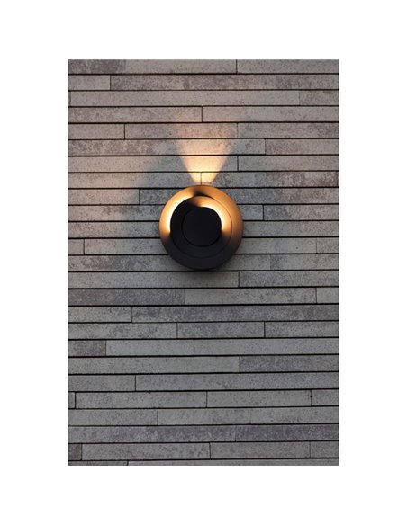 Aplique LED de exterior MOOV con 2 cabezales ajustables y un haz de luz fijo, 7,8W 550Lm, 3000K