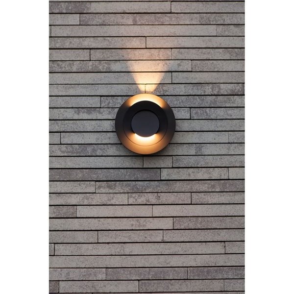 Aplique LED de exterior MOOV con 2 cabezales ajustables y un haz de luz fijo, 7,8W 550Lm, 3000K