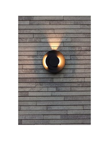 Aplique LED de exterior MOOV con 2 cabezales ajustables y un haz de luz fijo, 7,8W 550Lm, 3000K