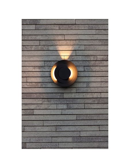 Aplique LED de exterior MOOV con 2 cabezales ajustables y un haz de luz fijo, 7,8W 550Lm, 3000K