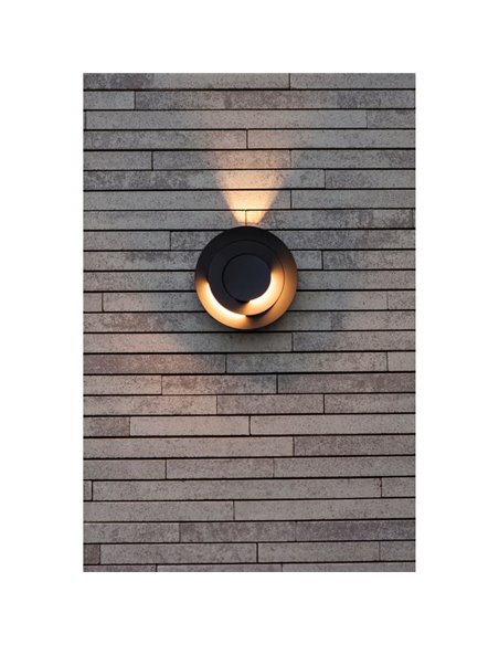 Aplique LED de exterior MOOV con 2 cabezales ajustables y un haz de luz fijo, 7,8W 550Lm, 3000K