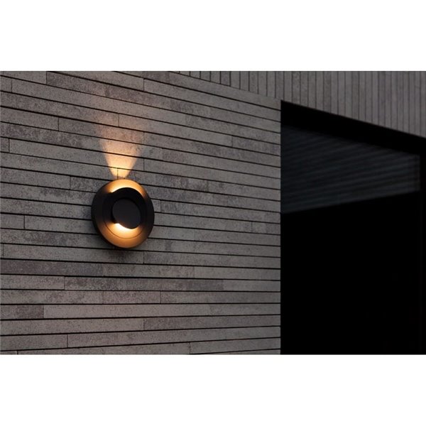 Aplique LED de exterior MOOV con 2 cabezales ajustables y un haz de luz fijo, 7,8W 550Lm, 3000K