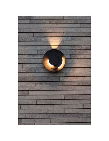 Aplique LED de exterior MOOV con 2 cabezales ajustables y un haz de luz fijo, 7,8W 550Lm, 3000K