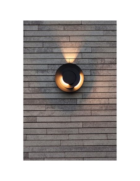 Aplique LED de exterior MOOV con 2 cabezales ajustables y un haz de luz fijo, 7,8W 550Lm, 3000K